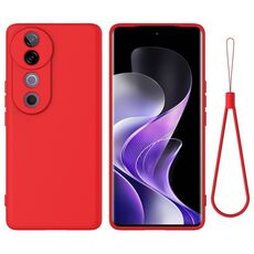 Per vivo S19 Custodia per telefono antiurto in silicone liquido a tinta unita con copertura totale (rosso)