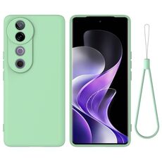 Per vivo S19 Custodia per telefono antiurto in silicone liquido a tinta unita con copertura totale (verde)