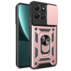 Per Honor X6b Custodia per fotocamera scorrevole in TPU+PC (oro rosa)