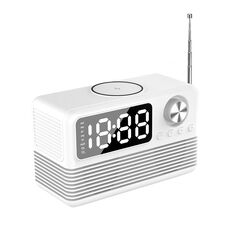 BT509 LED Bluetooth 5.3 Altoparlante Sveglia Display musicale Radio (bianco)