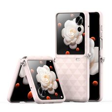Custodia per telefono con copertura completa in TPU + PU Texture per Honor Magic V Flip DUX DUCIS Fitt Series (rosa)