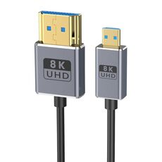 Cavo di collegamento video coassiale Micro HDMI a HDMI 8K UHD 48 Gbps da 1,2 m, stile: testa dritta