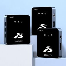 Microfono wireless lavalier SX85 2 in 1 quadrato con riduzione intelligente del rumore (tipo C)