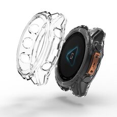 Per Garmin Fenix ​​8 AMOLED 47mm Half Pack Hollow TPU Watch Custodia protettiva (trasparente)