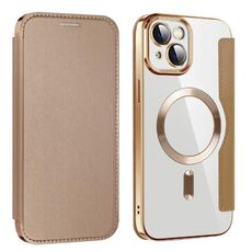 Per iPhone 16 Pro Max Shield MagSafe RFID Antifurto Custodia in Pelle per Telefono (Oro Deserto)