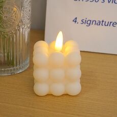 Ornamenti per l'atmosfera della camera da letto con candele elettroniche a forma di geometria LED (puntini)