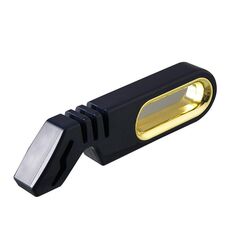 Affilacoltelli 4 in 1 Pietra per affilatura rapida da cucina a 4 stadi Strumento per affilatura manuale (blu scuro)