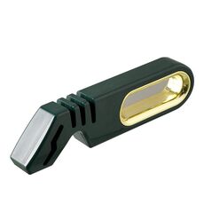 Affilacoltelli 4 in 1 Pietra per affilatura rapida da cucina a 4 stadi Strumento per affilatura manuale (verde)