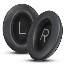Per BOSE QC45 1 paio di cuffie in spugna, paraorecchie in pelle (nero)