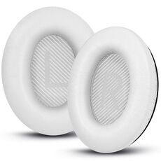 Per BOSE QC45 1 paio di cuffie in spugna, paraorecchie in pelle (bianco)