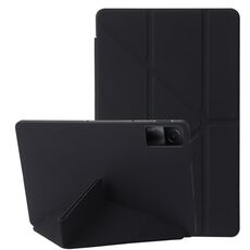 Per Redmi Pad Pro 12.1 Custodia in silicone con deformazione in pelle per tablet (nero)