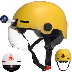 M6 1080P HD Camera Recorder Casco da ciclismo intelligente, dimensioni: 54-63 cm (giallo)