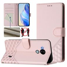 Per Nokia C30 Custodia per telefono in pelle con stampa a nido d'ape RFID (rosa)