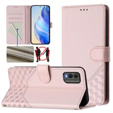 Per Nokia C32 Custodia per telefono in pelle con stampa a nido d'ape RFID (rosa)