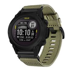 Per cinturino da orologio Garmin Descent G1 in nylon e tela a sgancio rapido da 22 mm (verde oliva)