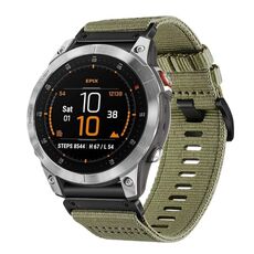 Per Garmin EPIX Gen 2 / EPIX Pro Gen 2 cinturino in nylon canvas a sgancio rapido da 22 mm (verde oliva)
