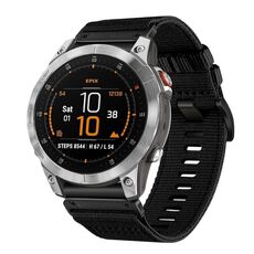 Per Garmin EPIX Gen 2 / EPIX Pro Gen 2 cinturino in nylon canvas a sgancio rapido da 22 mm (nero)