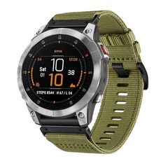 Per Garmin EPIX Gen 2 / EPIX Pro Gen 2 cinturino in nylon canvas a sgancio rapido da 22 mm (verde militare)