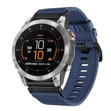 Per Garmin EPIX Gen 2 / EPIX Pro Gen 2 cinturino in nylon canvas a sgancio rapido da 22 mm (blu)