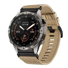 Per cinturino da orologio Garmin MARQ Gen 2 in nylon e tela a sgancio rapido da 22 mm (cachi)
