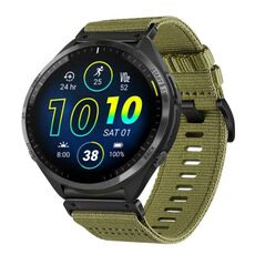 Per Garmin Forerunner 965/955/945 cinturino in nylon e tela a sgancio rapido da 22 mm (verde militare)