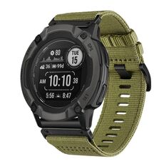 Per cinturino da orologio in nylon e tela a sgancio rapido Garmin Instinct 2X da 26 mm (verde militare)