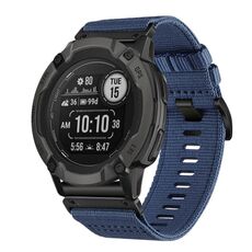 Per cinturino da orologio Garmin Instinct 2X in nylon e tela a sgancio rapido da 26 mm (blu)