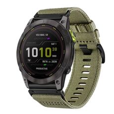 Per cinturino da orologio Garmin Enduro 2 / Enduro Nylon Canvas Quick Release 26mm (verde oliva)