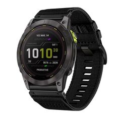 Per cinturino da orologio Garmin Enduro 2 / Enduro Nylon Canvas Quick Release 26mm (nero)