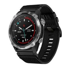 Per cinturino da orologio Garmin Descent MK2 / MK2i in nylon e tela a sgancio rapido da 26 mm (nero)