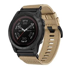 Per cinturino da orologio Garmin Tactix 7 / Tactix DELTA in nylon e tela a sgancio rapido da 26 mm (cachi)