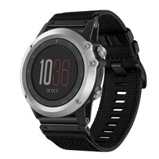 Per Garmin Fenix ​​3 / Fenix ​​3 HR Nylon Canvas Quick Release Cinturino da 26 mm (Nero)