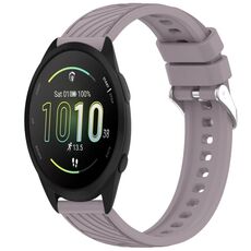 Per Garmin Forerunner 165 cinturino in silicone con trama a strisce da 20 mm (viola Roland)