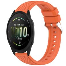 Per Garmin Forerunner 165 Music Stripe Texture cinturino in silicone da 20 mm (arancione)