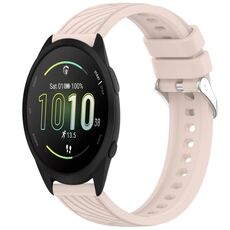 Per Garmin Forerunner 165 Music Stripe Texture cinturino in silicone da 20 mm (rosa)
