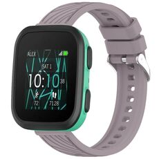 Per cinturino in silicone Garmin Bounce Stripe Texture da 20 mm (viola Roland)