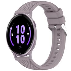 Per cinturino in silicone con texture a strisce Garmin Active 5 da 20 mm (viola Roland)