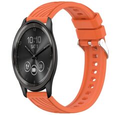 Per Garmin VivoMove Trend Stripe Texture cinturino in silicone da 20 mm (arancione)