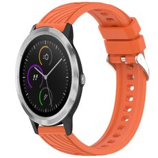 Per Garmin Vivoactive 3 Cinturino in silicone con texture a strisce da 20 mm (arancione)