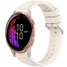 Per cinturino in silicone da 20 mm con texture a strisce Garmin Venu (Starlight)