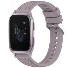 Per cinturino in silicone da 20 mm con texture a strisce Garmin Venu SQ (viola Roland)