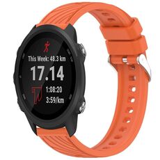 Per Garmin Forerunner 245 / 245 Music Stripe Texture Silicone Watch Band 20mm (Arancione)