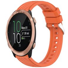 Per Garmin Forerunner 645 / 645 Music Stripe Texture Silicone Watch Band 20mm (Arancione)