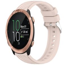 Per Garmin Forerunner 645 / 645 Music Stripe Texture Silicone Watch Band 20mm (Rosa)