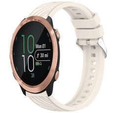 Per Garmin Forerunner 645 / 645 Music Stripe Texture Silicone Watch Band 20mm (Starlight)
