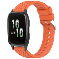Per Garmin Forerunner Sq2 / Sq2 Music Stripe Texture Silicone 20mm Watch Band (Arancione)