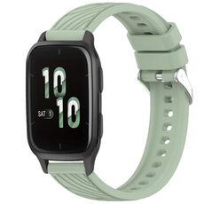 Per Garmin Forerunner Sq2 / Sq2 Music Stripe Texture Silicone Watch Band 20mm (verde chiaro)