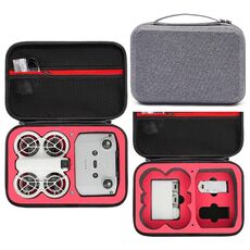 Per DJI Neo Fly More Combo Borsa da trasporto Scatola protettiva (grigio + interno rosso)