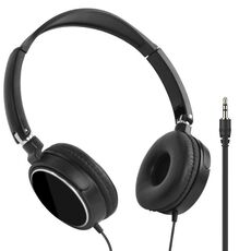 JTY-071 Cuffie cablate da 3,5 mm Cuffie pieghevoli per pianoforte senza microfono Nero