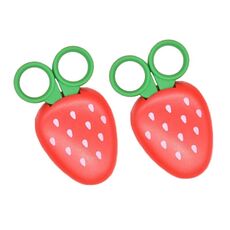 2 pezzi/confezione Forbici per tagliare la carta a forma di frutta e verdura per bambini (fragola)